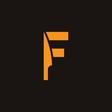 F letter knife logo template
