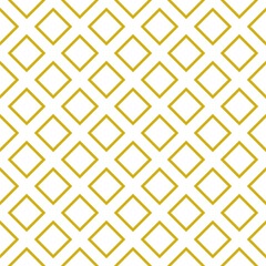 Geometric of diagonal square pattern. Design tile of seamless gold on white background. Design print for illustration, textile, texture, wallpaper, background.