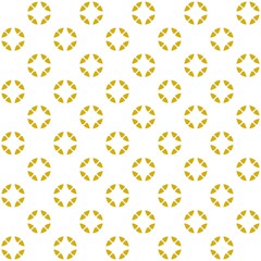 Geometric of round triangle pattern. Design grid of seamless gold on white background. Design print for illustration, textile, texture, wallpaper, background.