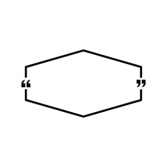 Quote frame on white background. Speech dialog frame with comma. Square bubble brackets. Quoting remark icons. Empty business card.Vector illustration. EPS 10.