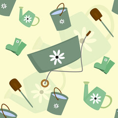 Garden Stuff Pattern Vector