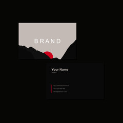 Black mountain business card design