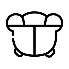 child lunchbox line icon vector. child lunchbox sign. isolated contour symbol black illustration