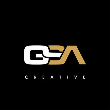 GSA Letter Initial Logo Design Template Vector Illustration