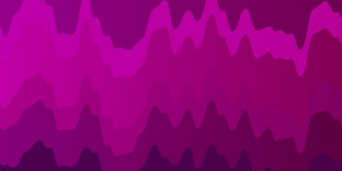 Dark Purple vector background with curved lines.