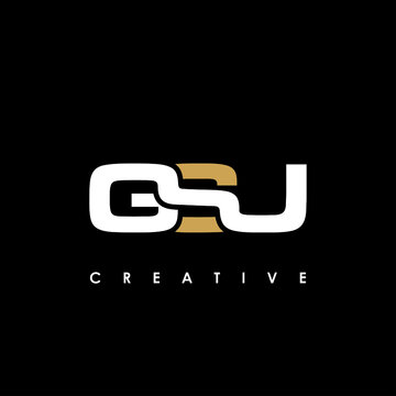 GSU Letter Initial Logo Design Template Vector Illustration