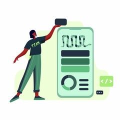 Development. Code language sign. Programming coding and developing concept.