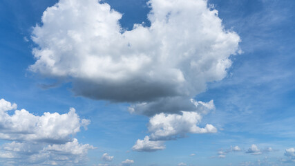 Sky Blue and white cloud beautiful nature background.
