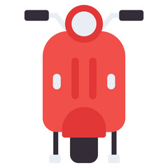 Motorcycle flat editable vector, scooter concept