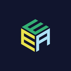 Hexagon shape with the letters EEA