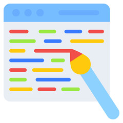 A flat design, icon of website writing