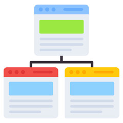 A flat design, icon of web network