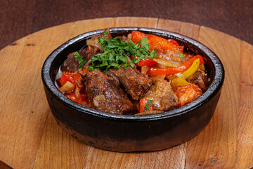 Georgian traditional cuisine - meat with potato