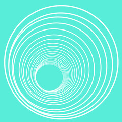 白い螺旋の近未来的な3Dワープトンネル　
White 3D warp tunnel illustration