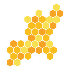 honeycomb icon on white background. flat style design.