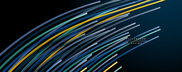 Abstract colorful lines vector background. Internet, big data and technology connections concept, abstract template