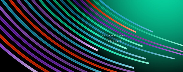 Abstract colorful lines vector background. Internet, big data and technology connections concept, abstract template