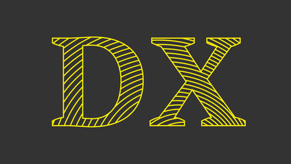 未来風DX（デジタルトランスフォーメーション）文字　
The text illustration of Digital Transformation