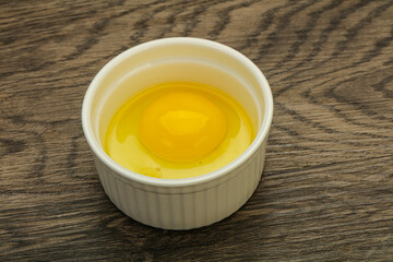 Raw Chicken egg in the bowl