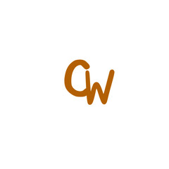 CW initial handwritten logo for identity