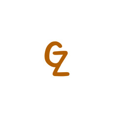 CZ initial handwritten logo for identity