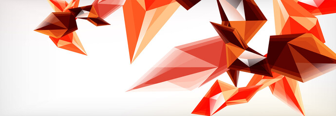 Vector 3d triangles and pyramids abstract background for business or technology presentations, internet posters or web brochure covers