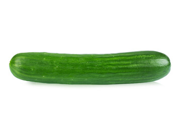 Cucumber isolated on white background,  Full depth of field. The concept of veganism and wholesome food.