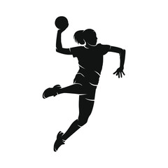 Fototapeta na wymiar Silhouette Handball femme