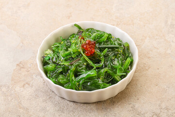 Asian traditional chukka salad in the bowl