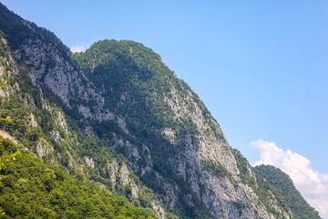 Naklejka premium Caucasus mountains in the clouds.