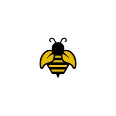 Bee Logo animal Illustrator Template Design