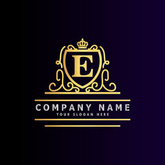 Golden luxury logo design