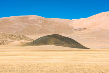 Fototapeta na wymiar Natural scenery of grasslands and mountains in the Tibetan plateau
