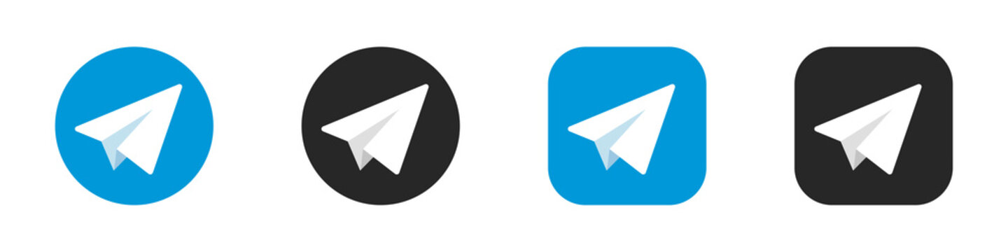 HAISYN, UKRAINE - APRIL 10, 2021: Set Of Logos Telegram. Messenger. Popular Social Network