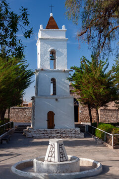 Bell Tower in the village of Toconao in the Atacama Desert - Chile in South America.