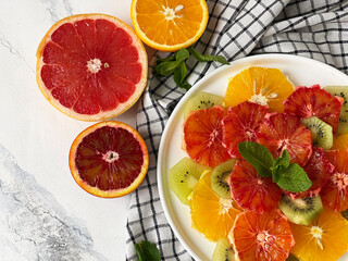 fresh fruit slices