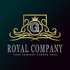 Golden luxury logo design