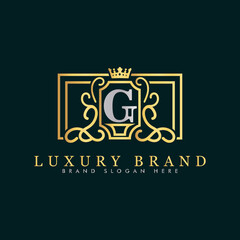 Golden luxury logo design