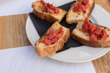 Apulia bread as an appetizer