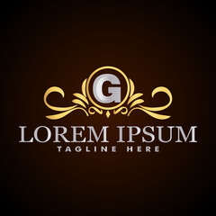 Golden luxury logo design