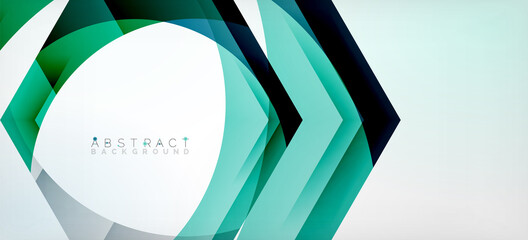 Vector color hexagons geometric abstract background