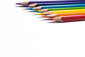 colorful wooden pencils