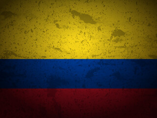 Grunge Colombia flag
