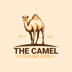 The camel logo template vector