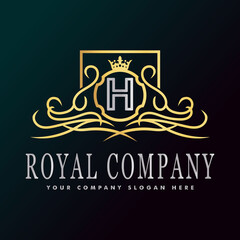 Golden luxury logo design