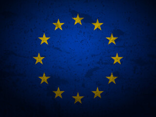Grunge EU flag