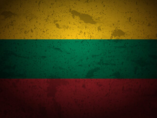 Grunge Lithuania flag