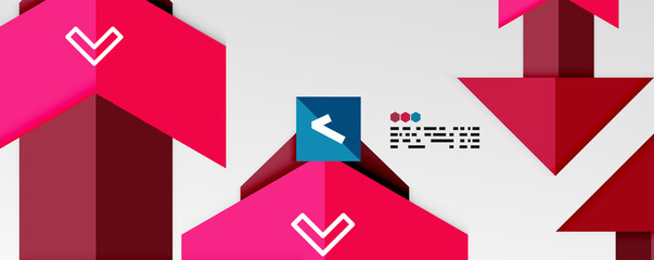 Shiny color triangles and geometric shapes vector abstract background