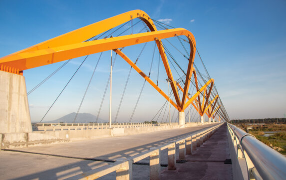 Sacobia River Bridge and Mt. Arayat in Distance - Clark, Pampanga, Luzon, Philippines