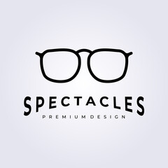 modern spectacles glasses logo icon symbol vector sign label illustration design spectacles store shop logo